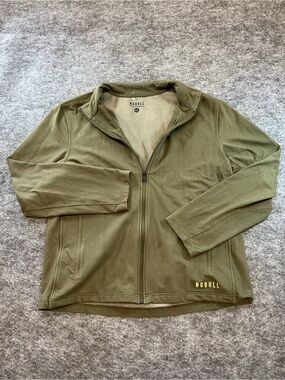 NOBULL Olive Zip-Up Performance Jacket Size XL